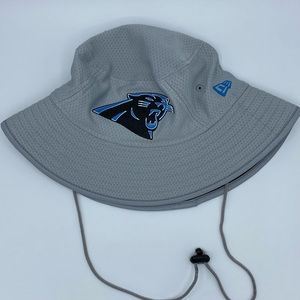Carolina Panthers NFL New Era 2018 Gray Training Camp Bucket Hat OSFA